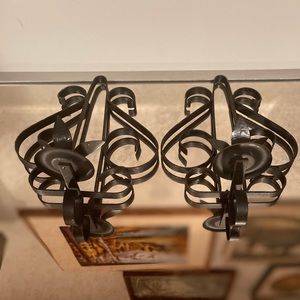 Set of Vintage black metal sconces